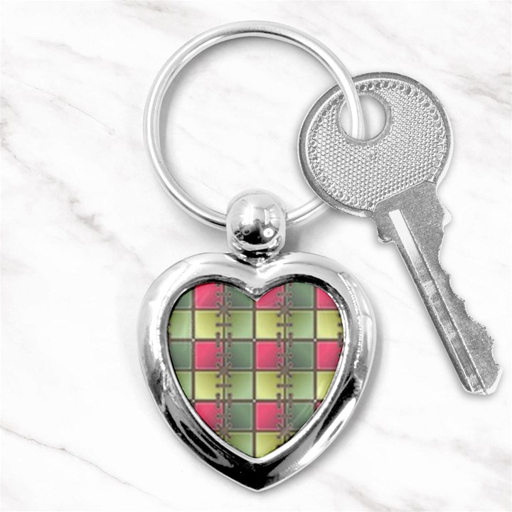 Seamless Pattern Seamless Design Key Chains (Heart) 