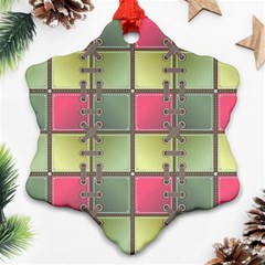 Seamless Pattern Seamless Design Snowflake Ornament (two Sides) by Sapixe