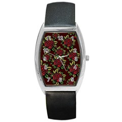 Seamless Tile Background Abstract Barrel Style Metal Watch by Sapixe