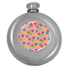 Seamless Tile Background Abstract Round Hip Flask (5 Oz) by Sapixe