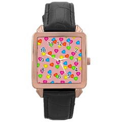 Seamless Tile Background Abstract Rose Gold Leather Watch  by Sapixe