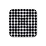 Square Diagonal Pattern Seamless Rubber Coaster (Square)  Front