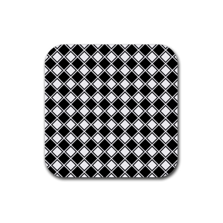 Square Diagonal Pattern Seamless Rubber Coaster (Square) 