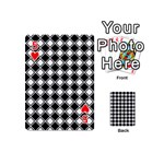 Square Diagonal Pattern Seamless Playing Cards 54 (Mini) Front - Heart5