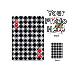 Square Diagonal Pattern Seamless Playing Cards 54 (Mini) Front - Heart10