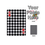 Square Diagonal Pattern Seamless Playing Cards 54 (Mini) Front - HeartK