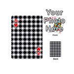 Square Diagonal Pattern Seamless Playing Cards 54 (Mini) Front - HeartA