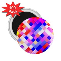 Squares Pattern Geometric Seamless 2 25  Magnets (100 Pack)  by Sapixe