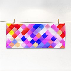 Squares Pattern Geometric Seamless Hand Towel by Sapixe