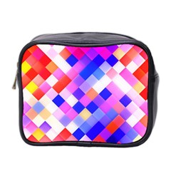 Squares Pattern Geometric Seamless Mini Toiletries Bag (two Sides) by Sapixe