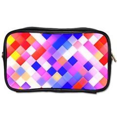 Squares Pattern Geometric Seamless Toiletries Bag (one Side) by Sapixe