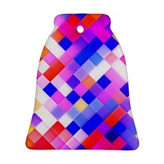 Squares Pattern Geometric Seamless Bell Ornament (two Sides) by Sapixe