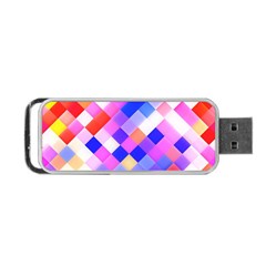 Squares Pattern Geometric Seamless Portable Usb Flash (two Sides) by Sapixe