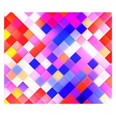 Squares Pattern Geometric Seamless Double Sided Flano Blanket (small)  by Sapixe