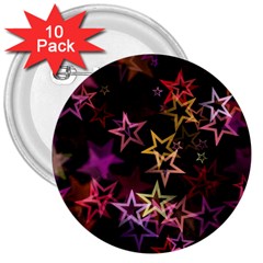 Stars Background Pattern Seamless 3  Buttons (10 Pack)  by Sapixe