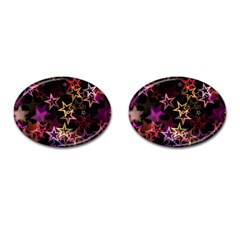 Stars Background Pattern Seamless Cufflinks (oval) by Sapixe