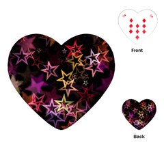 Stars Background Pattern Seamless Playing Cards (heart) by Sapixe