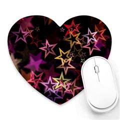 Stars Background Pattern Seamless Heart Mousepads by Sapixe