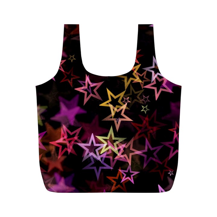 Stars Background Pattern Seamless Full Print Recycle Bag (M)