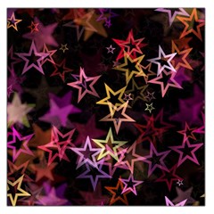 Stars Background Pattern Seamless Large Satin Scarf (square) by Sapixe