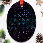 Stars Pattern Seamless Design Oval Ornament (Two Sides) Front