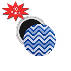 Waves Wavy Lines Pattern Design 1 75  Magnets (10 Pack)  by Sapixe