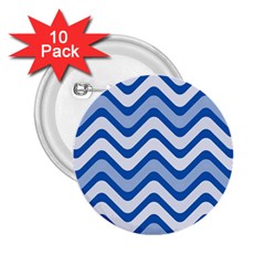 Waves Wavy Lines Pattern Design 2 25  Buttons (10 Pack)  by Sapixe