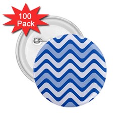 Waves Wavy Lines Pattern Design 2 25  Buttons (100 Pack)  by Sapixe