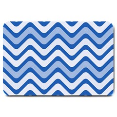 Waves Wavy Lines Pattern Design Large Doormat  by Sapixe