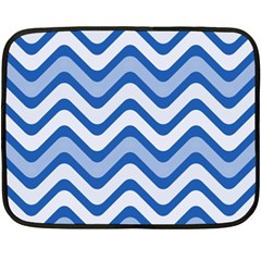 Waves Wavy Lines Pattern Design Double Sided Fleece Blanket (mini)  by Sapixe