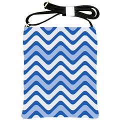 Waves Wavy Lines Pattern Design Shoulder Sling Bag by Sapixe