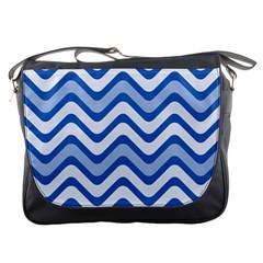 Waves Wavy Lines Pattern Design Messenger Bag by Sapixe