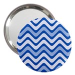 Waves Wavy Lines Pattern Design 3  Handbag Mirrors Front