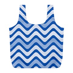 Waves Wavy Lines Pattern Design Full Print Recycle Bag (l) by Sapixe