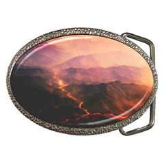 Volcanoes Magma Lava Mountains Belt Buckles by Sapixe