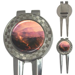 Volcanoes Magma Lava Mountains 3-in-1 Golf Divots by Sapixe