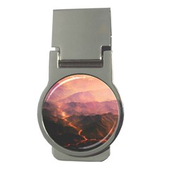 Volcanoes Magma Lava Mountains Money Clips (round)  by Sapixe