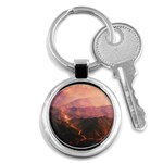 Volcanoes Magma Lava Mountains Key Chains (Round)  Front