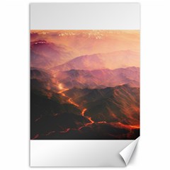 Volcanoes Magma Lava Mountains Canvas 24  X 36  by Sapixe