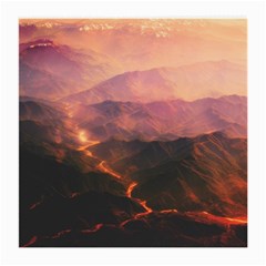 Volcanoes Magma Lava Mountains Medium Glasses Cloth (2-side) by Sapixe