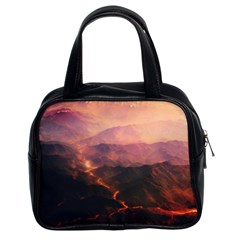 Volcanoes Magma Lava Mountains Classic Handbag (two Sides) by Sapixe