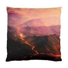 Volcanoes Magma Lava Mountains Standard Cushion Case (two Sides) by Sapixe