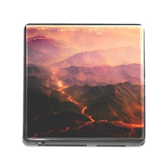 Volcanoes Magma Lava Mountains Memory Card Reader (square 5 Slot) by Sapixe