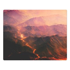 Volcanoes Magma Lava Mountains Double Sided Flano Blanket (large)  by Sapixe