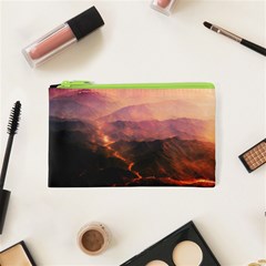 Volcanoes Magma Lava Mountains Cosmetic Bag (xs) by Sapixe