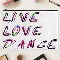 Live Love Dance Plume Cosmetic Bag (xxxl) by alllovelyideas