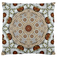 Flower Wreath In The Jungle Wood Forest Large Cushion Case (two Sides) by pepitasart