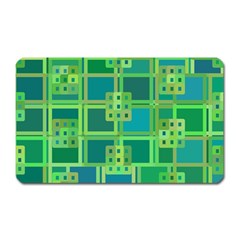 Green Abstract Geometric Magnet (rectangular) by Sapixe