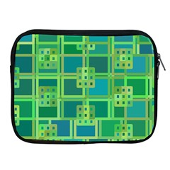 Green Abstract Geometric Apple Ipad 2/3/4 Zipper Cases by Sapixe