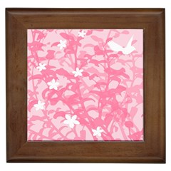 Plant Flowers Bird Spring Framed Tiles by Sapixe